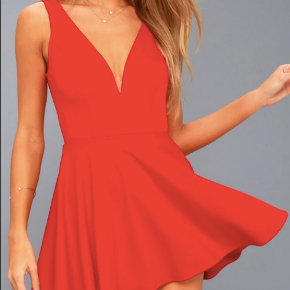 Lulus Red Skort Dress